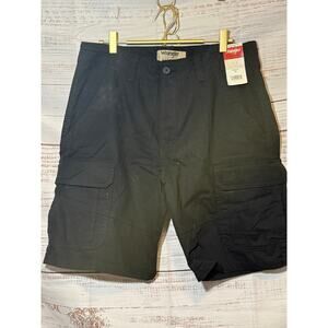 Wrangler Authentics Cargo Shorts Black Size 33 NWT